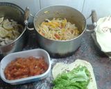 Foto del paso 3 de la receta: Wraps de pollo al limón con vegetales asados