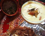 A picture of step 2 of Kheer kesar and Malpua.