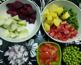 A picture of step 1 of Beetroot and Mixed Vegetables Stew.