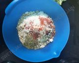 A picture of step 1 of Raw Banana Palak Fritters(Jain Food).