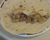 A picture of step 5 of Chicken and Stuffing Enchiladas.