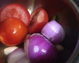 A picture of step 2 of Hare chole ki sabji.