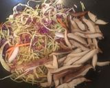 A picture of step 5 of “Fake out” Pad Thai.