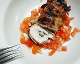 Foto langkah ke 6 dari resep Bacon Wrapped Chicken with Herb Butter filling/Dada Ayam Isi Bungkus Bacon.