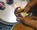 A picture of step 6 of Chettinad brinjal (kathirikai) masala.