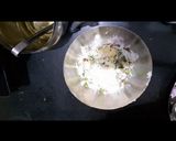 A picture of step 2 of Tikki chaat from left over lunch.