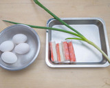 A picture of step 1 of #132 Steamed Egg with Imitation Crab Sticks.