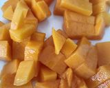 Gambar langkah 5 resipi Panna Cotta Mangga.