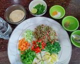 A picture of step 1 of Vegetable Dalia.