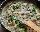 A picture of step 6 of Bhagar upma for fasting.