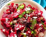 A picture of step 3 of Beetroot Poriyal.