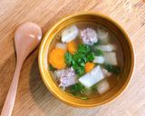 Hình bước làm 4 của món Canh Củ Cần Tây Nấu Thịt Băm