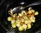 A picture of step 4 of Roasted dry fruits n caremalized fruits in Maggie basket.