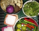 Gambar langkah 1 resipi Sambal Kemangi Terung Asam.