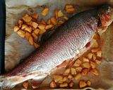 Foto del paso 6 de la receta Trucha rellena de jamón y queso