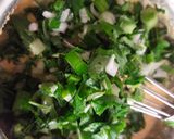 A picture of step 2 of Methi green onion cheela.