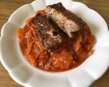 Paradicsomos káposzta, sült oldalassal recept fázis 6 fotója