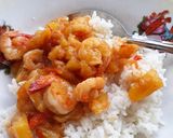 Foto langkah ke 7 dari resep Asam Manis Udang Nanas.