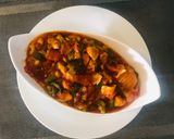 A picture of step 3 of Peri peri Manchurian.