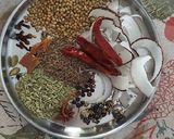A picture of step 1 of Kolhapuri Misal Bhakri.