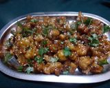A picture of step 5 of Chilli Honey Cauliflower.