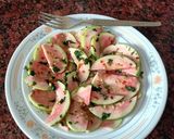 A picture of step 3 of Guava Carpaccio with feta (No Cook Recipe).