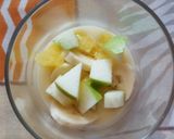 Gyümölcsös pohárdesszert🍊🍌🍏 recept fázis 3 fotója