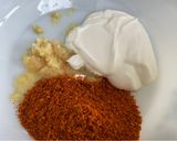 A picture of step 2 of Tandoori Cod with Wilted Spinach.