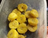 A picture of step 1 of Plantain waffles.