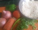 A picture of step 1 of Vegetable oats chilla.