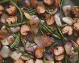 Sausage Onion French beans stir fry recipe step 5 photo