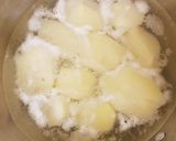 A picture of step 1 of Parmesan smashed Roast Potatoes.
