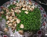 A picture of step 1 of Matar Mushroom and methi.