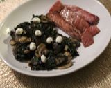Foto del paso 6 de la receta: Atún con guarnición de espinacas