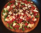 A picture of step 8 of Pan Poha Pizza.