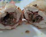 Foto del paso 8 de la receta: Pechuga de pollo rellena de champiñones y jamón, en airfryer