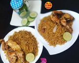 A picture of step 23 of Mandi rice (chicken mandi).