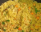 A picture of step 13 of Nigerian fried rice.