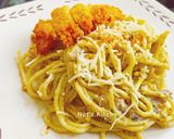 Foto langkah ke 5 dari resep Spaghetti pesto with chicken katsu.