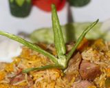 A picture of step 2 of Mutton pulao.