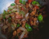 A picture of step 1 of Paneer masala.