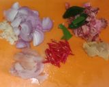 Foto langkah ke 2 dari resep Tumis Bunga Pepaya Kecombrang dengan Dori dan Teri.