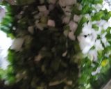 A picture of step 1 of Aloo methi.