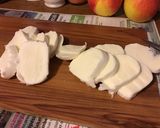 Mozzarellás bazsalikomos csirkemell, mézes sült almával recept fázis 3 fotója