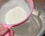 A picture of step 3 of Battenburg Cake (gluten free) 🧈.