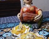 A picture of step 3 of Moong dal halwa.