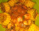Foto langkah ke 3 dari resep Udang Saus Padang Jagung Manis Kentang.