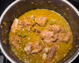 A picture of step 8 of Pork Ribs in Hatch Chile Sauce with Nopales.
