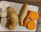 Foto del paso 1 de la receta: Verduras al horno con salsa de puerro y champiñones 🍄🟫