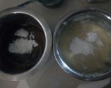 A picture of step 3 of Marbel cake.